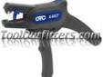 "
OTC 4467 OTC4467 Automatic Wire Stripper
Features and Benefits:
Lightweight ergonomic design is constructed from reinforced fiberglass for durability
Hardened steel blades provide extra strength and longer life
Smaller diameter allows better access to
