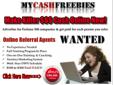 Online Referral Agents FREE System Job From Anywhere Have to Have Phone & Net Turn-Key Advertising and marketing System * No Experience Necessary * Full Training Supplied * No Cold Calling - Incoming Telephone calls Typical Reps Make $100 - $300+ Paid