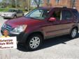 2006 Honda CR-V ( Used )
Call today to schedule an appointment - (410) 698-6433
Vehicle Details
Year: 2006
VIN: SHSRD78816U425759
Make: Honda
Stock/SKU: L0317
Model: CR-V
Mileage: 97180
Trim: EX
Exterior Color: Redondo Red Pearl
Engine: Gas I4 2.4L/144