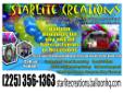 We offer our customers the latest and most unique balloon arragements in the balloon industry. Starlite Creations provides professional event decorating, special effects(exploding balloons, balloons with lights inside of them,balloon drops, ect.), custom