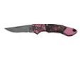 "
Buck Knives 283CMS10 Bantam Nano, Mossy Oak Pink Blaze
Made in the USA of USA and Imported Parts. With a modern take on the classic lockback design, this knife has contoured handle for easy handling and fits perfectly on a key chain.
Features:
- Now
