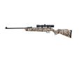 Break-barrel, spring powered 1000 fps rifle comes with a Next G-1 Camo all-weather stock. Standard features include a fiber-optic front and rear sight with an automatic safety, and a 3-9x32 Beeman scope. 45-1/2'' long. Weight: 8.5 lbs *(Check Air Gun