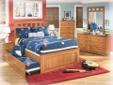 Contact the seller
Signature Design By Ashley Benjamin B127-BedFT, With a warm inviting finish and stylish contemporary design, the " Youth Replicated Cherry Grain" youth bedroom collection fits comfortably within the decor of any child's bedroom. The