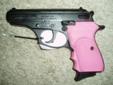 Up for sale is brand new in case never fired Bersa Thunder 380 Pink Breast Cancer Awareness Kit Semi Auto Handgun .380 ACP 3.5" Barrel 7 Rounds Pink Wooden and Black Rubber Grips Pink Case Black Finish T380MPKit
Call or text Joe @ (602) 3 six one 7 2