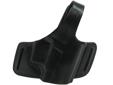 This compact holster features an open muzzle design, and widely spaced belt slots to hold the gun close to the body and high on the hip for excellent concealability. Features:- Dual belt slots for superior stability - Ultra high ride for comfort and