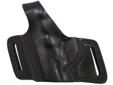 This compact holster features an open muzzle design, and widely spaced belt slots to hold the gun close to the body and high on the hip for excellent concealability. Features:- Dual belt slots for superior stability- Ultra high ride for comfort and