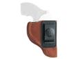 This holster is made to fit inside the waistband. A heavy-duty spring-steel clip that fits up to 1 3/4" belts keeps the holster securely in place. Made for high ride is can be used for side or crossdraw use. It is double stitched for strength and
