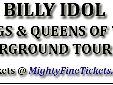 Billy Idol Kings & Queens of the Underground Tour: Seattle
Concert Tickets for the Paramount Theatre in Seattle on February 13, 2015
Billy Idol has announced that he will perform a concert in Seattle, Washington as tour date on his 2015 Kings & Queens of