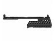 One piece solid design provides a continues top picatinny rail, built in legendary Troy? spring loaded Battlesights, integrated bottom rail, and the ability to add smaller rails to the side for optimum accessory mounting options. Utilizes the same
