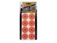 Convenient, self-adhesive, fluorescent orange Target Spots in 1 1/2", create instant bull's-eyes for all types of target practice. The high contrast, radiant red color lets you see a sharper sight picture and bullet holes more clearly for better scores