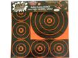 No more need for binoculars or spotting scopes - you'll see the color burst easily at a distance. Maximum contrast orange and black colors provide maximum visibility! Self-adhesive for quick and easy set up.BIG BURST 3-8" Targets & 15-4" Targets