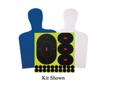 Sharpshooter Corrugated Silhouette Die-Cut Kit is perfect for all firearms and calibers. Also great for indoor or outdoor use and low-light conditions. Silhouette is blue on one side, white on one side for maximum contrast.- 1 plastic corrugated die-cut