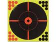 Shoot-N-C Self-Adhesive 8" and 12" Round "X" TargetsThe contrasting crosshair design makes lining up your scope crosshairs a snap. Use as a sight-in target or for general purpose. Each sheet contains extra pasters that match the center aiming point,