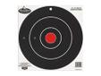 Birchwood Casey Dirty Bird Target 8" Bullseye 25-Pack. The name comes from the splatter of white that appears upon bullet impact, which allows you to immediately spot each shot. These targets are a great value and simple to use both indoors and outdoors.