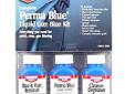 Easy to use Perma Blue liquid gun blue is the proven way for touching up or completely reblueing most guns. Fast-acting liquid gives a non-streaky, uniform blue-black finish to steel. Complete, easy to use instructions included in each kit. Includes: 2
