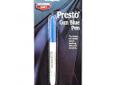 Birchwood Casey Presto Gun Blue Touch Up Pen. The fastest and easiest way to touch up nicks and scratches is with a simple easy to use Presto Gun Blue Pen! Penetrates hard steel instantly and gives a durable blue black finish that will not rub off. Use