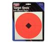 Birchwood Casey Self Sticking Target Spots 6" 10-Spots. Target Spots create instant bulls-eyes for all types of target practice! The high-contrast, fluorescent red color lets you see a sharper sight picture and bullet holes more clearly for better scores