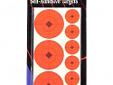 Target spots create instant bull's-eyes for all types of target practice. The high contrast, radiant orange color lets you see a sharper sight picture and bullet holes more clearly for better scores and smaller groups.Contains: (90) 2" Target