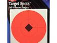 Target spots create instant bull's-eyes for all types of target practice. The high contrast, radiant orange color lets you see a sharper sight picture and bullet holes more clearly for better scores and smaller groups.6" Target Spots per: 10Description: