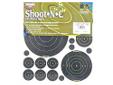 Birchwood Shoot-N-C Variety Target 1",2",3",5.5",8" Bullseye 50 Targets. Fifty targets come in this amazing value Variety Pack, along with fifty 1" repair pasters! Great for both long- and short-distance shooting, with targets for several shooting needs