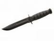 "
Ka-Bar 2-1256-7 Black Short Fighting/Utility Knife Black, Straight Edge w/Ka-Bar U.S.A. Sheath
The perfectly sized fixed blade knife, the Short Ka-Bar performs as well as the larger original (#1217), but is a more practical size for camping, carrying