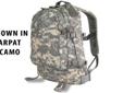 This pack is a mid-sized frameless back pack with a ventilating back panel and silent zipper pulls. It has a detachable sternum strap and padded removable waist belt. The inside has a pouch to fit an optional 100 oz. HydraStorm hydration system. The pack