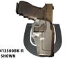 The CQC Sportster is designed to support civilian concealed carry or range use. Made with traditional polymer, this injection-molded holster features the same dependable SERPA technology but is tailored for low-threat civilian operation. Law enforcement