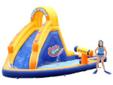 The Twist N Spout Inflatable Water Park is one of Blast Zone?s most versatile and popular water parks. With a Water Slide, Splash Pool, Water Cannon and Climbing wall, the Twist N Spout offers up tons of splashing fun. The Twist N Spout has enough room