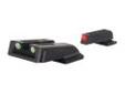 "
Truglo TG131MP Fiber Optic Set, Handgun S&W M&P,SD9 andSD40
TRUGLO Brite-Site Sight Set S&W M&P, SD9, SD40 Steel Fiber Optic Red Front, Green Rear.
These high contrast fiber optic sights feature a 3 dot pattern with a single front dot
and 2 rear dots.
