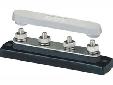 MiniBus 100 Ampere Common BusBar 4 x 10-32 Stud Terminal with CoverPN:Â Â 2315Great for limited space applications in electronics cabinets and under dashboardsSnap on insulating cover attaches to studs and allows unobstructed wire accessRaised bus provides