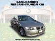 San Leandro Nissan/Hyundai/Kia
2008 BMW 3 Series 2dr Conv 335i
Low mileage
Call For Price
At Marina Auto Center Nissan, located in San Leandro, we offer you a large selection of Nissan new cars, trucks, SUVs and other styles that we sell all at affordable