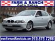 Farm & Ranch Auto Sales
4328 Louisburg Rd., Â  Raleigh, NC, US -27604Â  -- 919-876-7286
2003 BMW 525i
Farm & Ranch Auto Sales
Call For Price
Click here for finance approval 
919-876-7286
Â 
Contact Information:
Â 
Vehicle Information:
Â 
Farm & Ranch Auto
