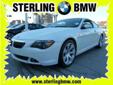 Sterling BMW
2007 BMW 6 Series 2dr Cpe 650i
( Contact to get more details )
Call For Price
Click here for finance approval 
800-476-7213
Mileage::Â 68976
Engine::Â 293L 8 Cyl.
Color::Â ALPINE WHITE
Vin::Â WBAEH13577CR51832
Transmission::Â Automatic