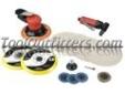 "
Dynabrade Products 21080 DYB21080 Bodyman's Random Orbital Sander and Angle Die Grinder Kit
Features and Benefits:
Tools are comfortable and lightweight
6" diameter Dynorbital- Spirit Random Orbital Sander is non vacuum with a .25 HP motor, rear exhaust