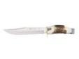 "
Puma 6116395 Bowie SGBÂ® Rolled Stag
It has a Nice, Rich Stag handle along with a BRASS finger guard. This knife has never been carried and only sharpened at the factory. The pictures are representative of the Puma model 6116395 which only vary in the