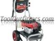 "
Briggs & Stratton 20503 BRG020503 Briggs and Stratton Pressure Washer 3000 PSI, 2.7 GPM with Quiet Senseâ¢
Features and Benefits:
Briggs and Stratton Professional Series OHV Engine
Quiet Senseâ¢ Automatic Throttle Control
Fold-down handle design
4