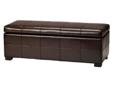 Brown Safavieh Storage Ottoman Best Deals !
Brown Safavieh Storage Ottoman
Â Best Deals !
Product Details :
Ideal for an entryway, living room or den, this Madison storage bench from Safavieh will add a richness to any space. This gorgeous bench features a