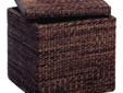 Brown Seville Storage Ottoman Best Deals !
Brown Seville Storage Ottoman
Â Best Deals !
Product Details :
With this hand?woven rush storage cube/ottoman you can store stuff inside it easily and effortlessly. The interior is lined with a mocha colored (100%