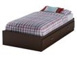 Brown South Shore Logik Bed Best Deals !
Brown South Shore Logik Bed
Â Best Deals !
Product Details :
This fashionably functional twin, 39" bed, part of the Logik Collection, is the perfect addition to your bedroom. The 2 under-bed storage drawers provide
