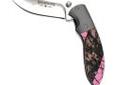 "
Browning 322894B Browning For Her Knife Folder, Pink Mossy Oak Break-Up, Box
Browning For Her, Folder, Mossy Oak Pink, Model 894
Specifications:
- Type: Folding locking liner
- Blade: Swedish SandvikÂ® 12C27 stainless steel
- Handle: Aluminum with