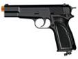 Umarex USA 2279070 Browning HiPower Mark III CO2 Black
Browning HiPower MarkIII CO2 Black
Specifications:
- CO2 powered original Browning replica double action
- Fixed front and rear sights
- Eighteen round drop free magazine houses CO2 and BBs
- 4.75