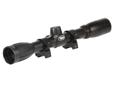 Complete your first rifle or add one onto your trusted rimfire. Also popular for air rifles. Features:- Includes 3/8? rail rings- 50 yard fixed parallax- Coin adjustable turret- Limited One Year WarrantySpecifications:- Magnification: 4X - Obj. Lens
