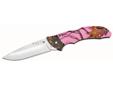 This large folder is perfect to suit daily needs. The BantamÂ® is built with durable 420HC blade steel and a stylish Mossy OakÂ® Blaze Pink? camo ETP handle with a textured surface for a sure grip. It locks open for safety and closes using a mid-lockback
