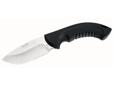 Full-size, heavy-duty, ergonomic design. This larger hunting knife has contoured handles, grip ridges for easy handling and a lanyard hole for easy attachment.Made in the USASpecifications:- Blade Length: 4" (10.2 cm)- Blade Material: Satin Finish 420HC