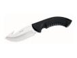 Full-size, heavy-duty, ergonomic design. This larger hunting knife has contoured handles, grip ridges for easy handling and a lanyard hole for easy attachment.Made in the USA.Specifications:- Blade Length: 4" (10.2 cm)- Blade Material: Satin Finish 420HC