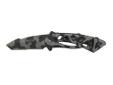 Lightweight, reliable and dual deployment options. This hightech frame-lock knife has a skeleton frame, a Tiger Stripe camo blade with a 2-hand deployment groove and a handle with lightening holes and grip orientation points. Lanyard hole for easy
