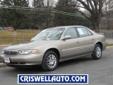 Criswell Chevrolet
503 Quince Orchard Rd., Â  Gaithersburg, MD, US -20878Â  -- 888-282-3461
2002 Buick Century Custom
DID YOU KNOW WE'LL TAKE YOUR TRADE-IN AS A DOWN PYMT?
Price: $ 6,688
GM Certified Pre-Owned Sold here!! Largest Selection in DC