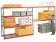 Bulk Storage Rack
Warehouse storage racks for hand-loading only.
Our bulk storage racks are ideal for storing heavy and bulky material without the use of a forklift.
These are high capacity, low-cost storage racks to help you organize your warehouse for