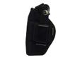Black/Black Trim Size 24 - Small Frame Revolvers 2-2 1/2" BarrelCustom Fit HolstersAssurance of Quality- Four wall construction- Outer wall fabric is heavy-duty, 1200 Denier water-resistant Nylon- Inner wall has a vinyl vapor barrier, deluxe padding and a