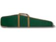 Bulldog Economy Single Rifle Case 44" - Green/Tan. The Bulldog Economy Rifle case features include 1 1/2" total soft padding, full length zipper with pull, durable nylon water resistant outer shell and brushed tricot soft scratch resistant inner lining.